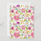 Invitation Mariage fleuri chic à la main Lettré look (Dos)