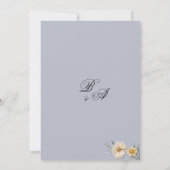 Invitation Mariage fleuri du jardin fleur sauvage botanique (Dos)