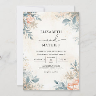Invitation Mariage fleuri Ethereal Pastel