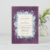 Invitation Mariage Fleurie Améthyste (Debout devant)