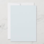 Invitation Mariage Fleurie Bleu Acier Corail (Dos)