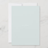 Invitation Mariage Fleurie Bleu Céleste Sérénité (Dos)