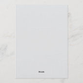Invitation Mariage Fleurie Bleu Jaune (Dos)