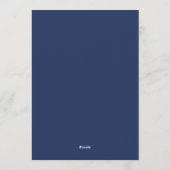 Invitation Mariage Fleurie Bleu Royal (Dos)