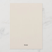 Invitation Mariage Fleurie Brun Rustique (Dos)
