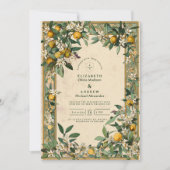 Invitation Mariage Fleurie de Citron (Devant)