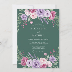 Invitation Mariage Fleurie de Lavande Luxuriante