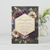 Invitation Mariage Fleurie de Prune Victorienne (Debout devant)