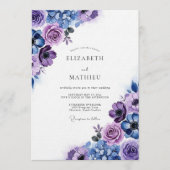 Invitation Mariage Fleurie de Prunier (Devant)