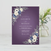Invitation Mariage Fleurie de Prunier (Debout devant)