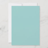 Invitation Mariage Fleurie de Teinte Cyan (Dos)