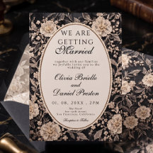 Mariage Fleurie en Dentelle de Crème Noire Élégant