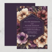 Invitation Mariage Fleurie Enchantée de Prune (Devant / Derrière)
