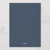 Invitation Mariage Fleurie Navy (Dos)