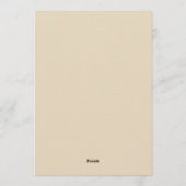 Invitation Mariage Fleurie Orange (Dos)