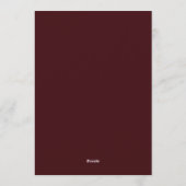 Invitation Mariage Fleurie Peintre Marron (Dos)