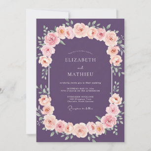 Invitation Mariage Fleurie Profonde Arche de Prunier Fleurie