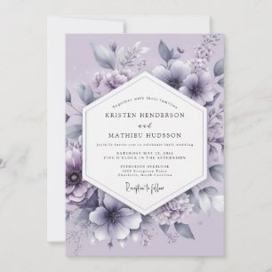 Invitation Mariage Fleurie Vaporouse de Lavande