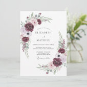 Invitation Mariage Fleurir Fleur de Bourgogne Améthyste (Debout devant)