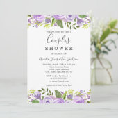 Invitation Mariage Fleuris Aquarelle pour Couples (Debout devant)