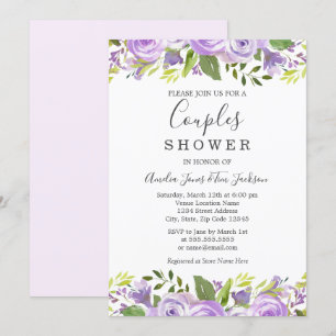 Invitation Mariage Fleuris Aquarelle pour Couples