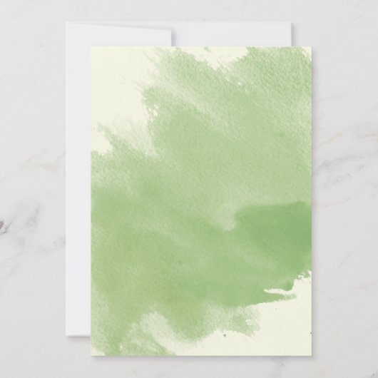 Invitation Mariage fleuris d'aquarelle sauge arche fleurie