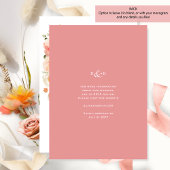 Invitation Mariage Fleuris Délicats Rose Pêche Chic et Rose C