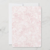 Invitation Mariage Fleuris Rose Élégant (Dos)