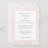 Invitation Mariage Fleuris Rose Élégant (Devant)