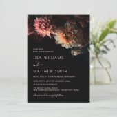 Invitation Mariage Fleuris Sombres | Chrysanthème (Debout devant)