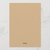 Invitation Mariage Fleurissant Botanique Brun (Dos)