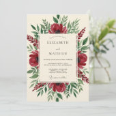 Invitation Mariage Fleurissant Bourguignon (Debout devant)