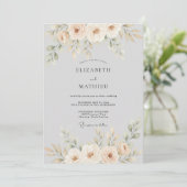 Invitation Mariage Fleurissant de Pêcher (Debout devant)
