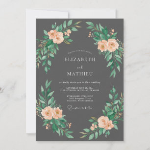 Invitation Mariage Fleurissant en Arche Botanique de Pêche