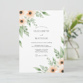 Invitation Mariage Fleurissement de Pêcher (Debout devant)