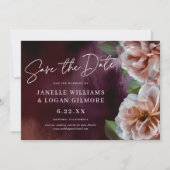 Invitation Mariage Fleuriste Rustique Sombre et Maussade Enre (Devant)