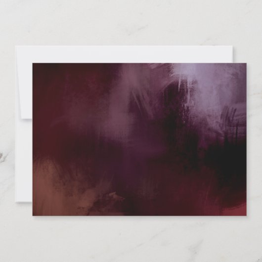 Invitation Mariage Fleuriste Rustique Sombre et Maussade Enre (Dos)