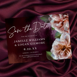 Invitation Mariage Fleuriste Rustique Sombre et Maussade Enre