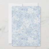 Invitation Mariage Fleurs Blanches Bleues Joli (Dos)