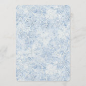 Invitation Mariage Fleurs Blanches et Bleues Chic (Dos)