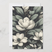 Invitation Mariage Fleurs Blanches et Verdure (Dos)