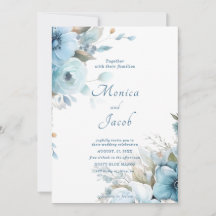 Mariage Fleurs bleu clair