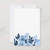 Invitation Mariage Fleurs Bleues Aquarelle Moderne (Dos)