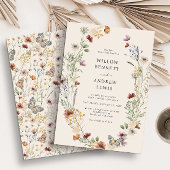 Invitation Mariage Fleurs Bohème Rustique