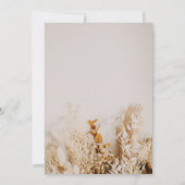 Invitation Mariage fleurs bohèmes d'automne (Dos)