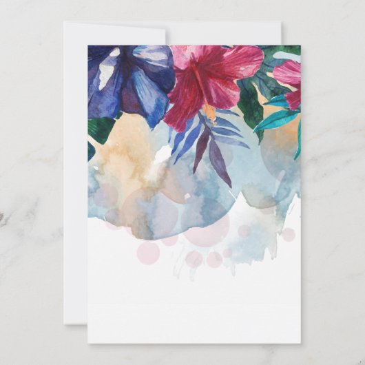 Invitation Mariage | Fleurs d'aquarelle tropicale