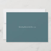 Invitation Mariage Fleurs d'Automne Orange Brûlé et Bleu (Dos)
