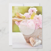 Invitation Mariage Fleurs de Cerisier Roses (Dos)