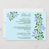 Invitation Mariage Fleurs de Jardin Mint (Dos)