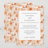 Invitation Mariage Fleurs De Pêche Blush Jolies (Devant / Derrière)